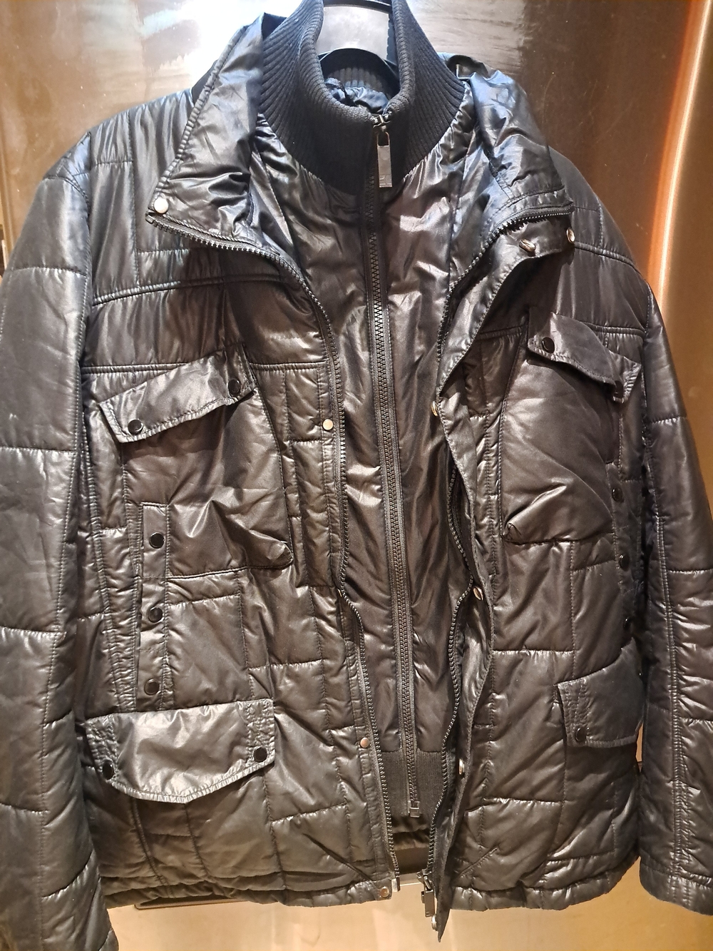 BOSS ORANGE Men's Black Quilted Puffer Jacket - Picture 2 of 6